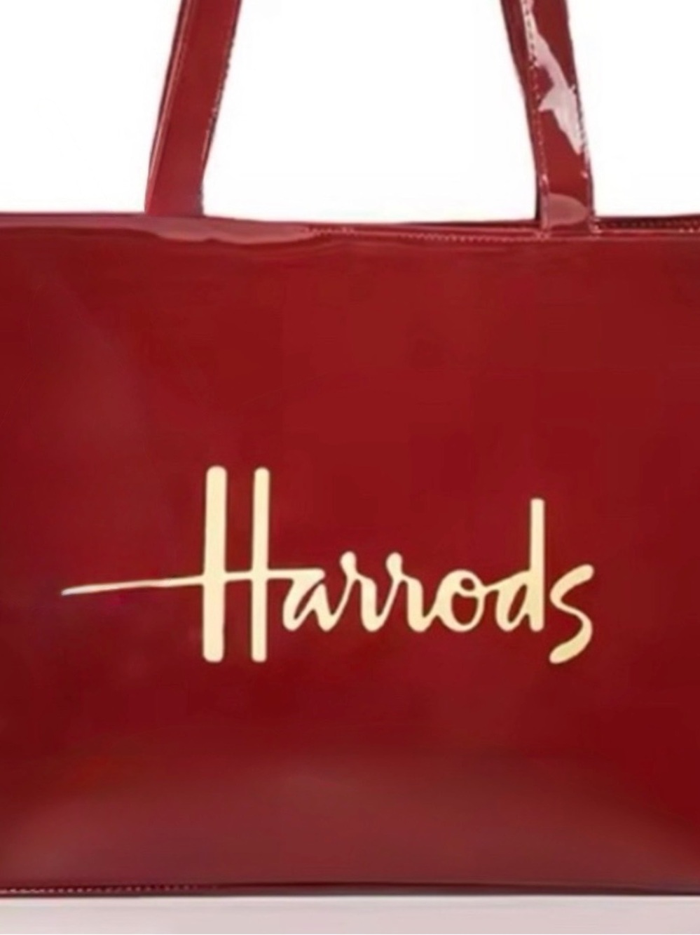 Harrods London Large Red Tote Bag